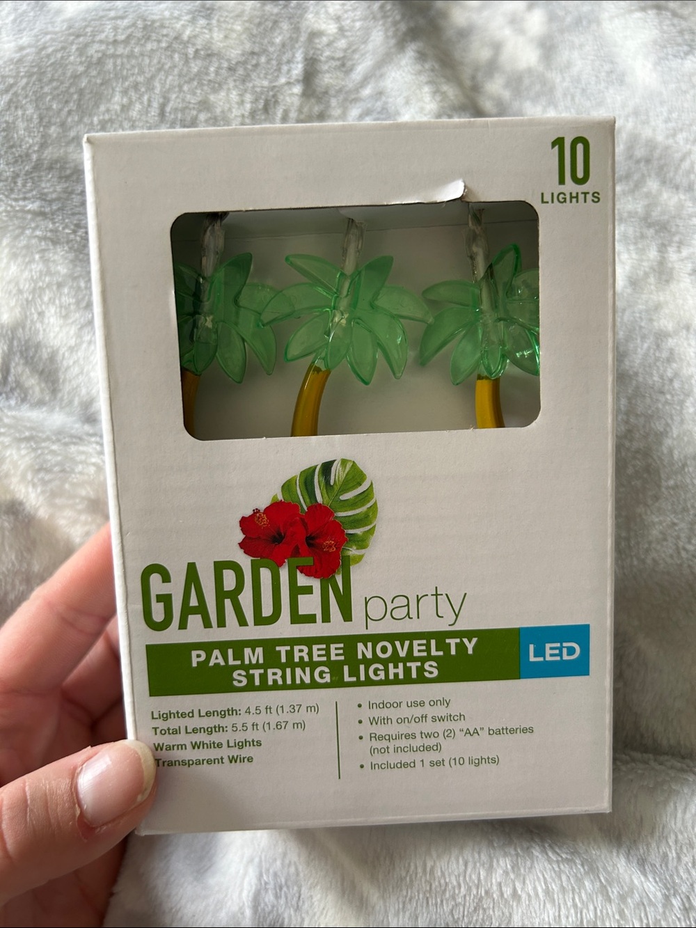 Garden Party Palm Tree LED Novelty String Lights - Green